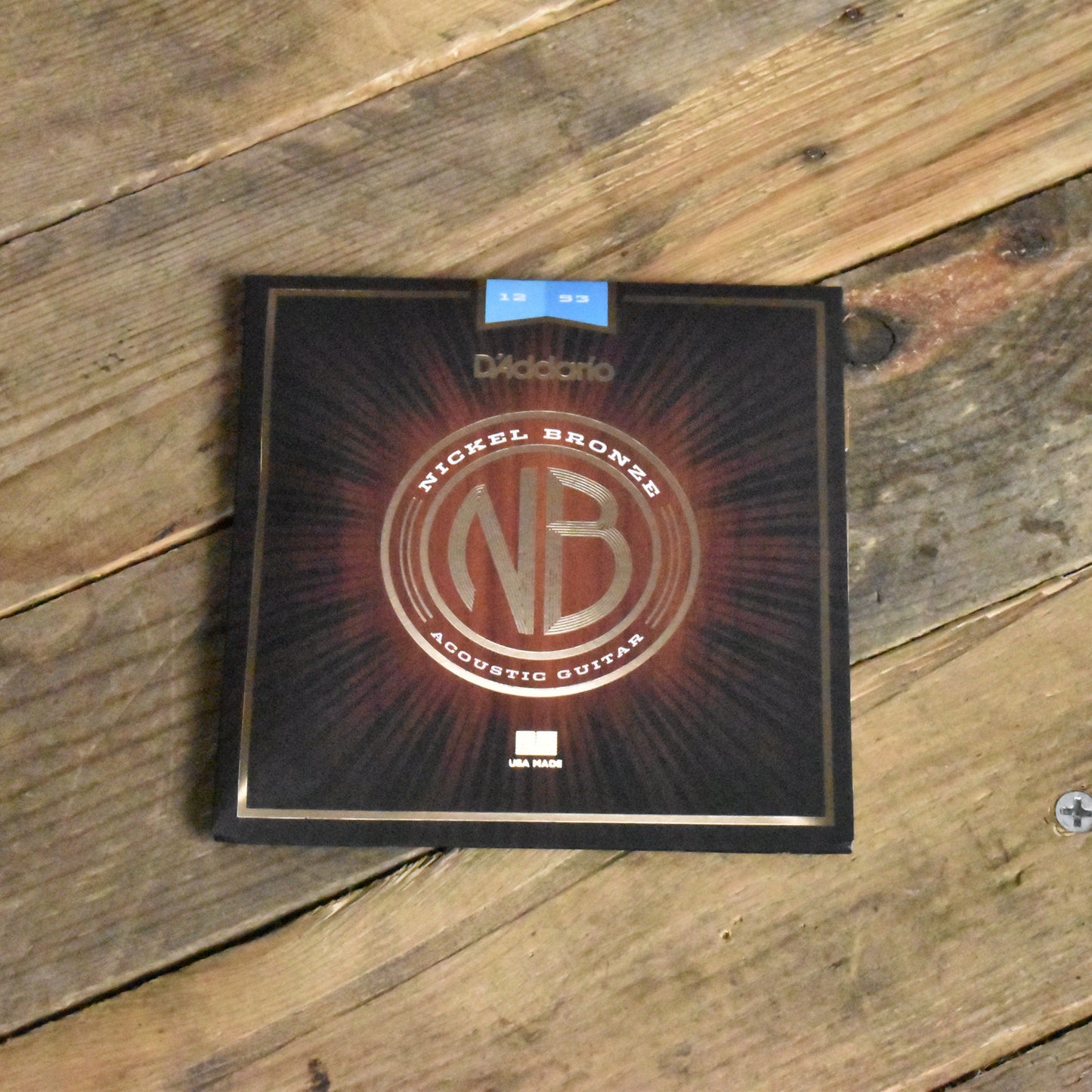 D'Addario NB1253 Nickel Bronze Acoustic Guitar Strings Regular Light 12-53