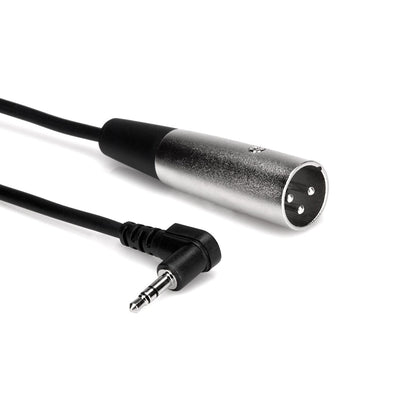 Hosa Microphone Cable Right-Angle 3.5 mm TRS to XLR3M - 1ft - XVM-101M