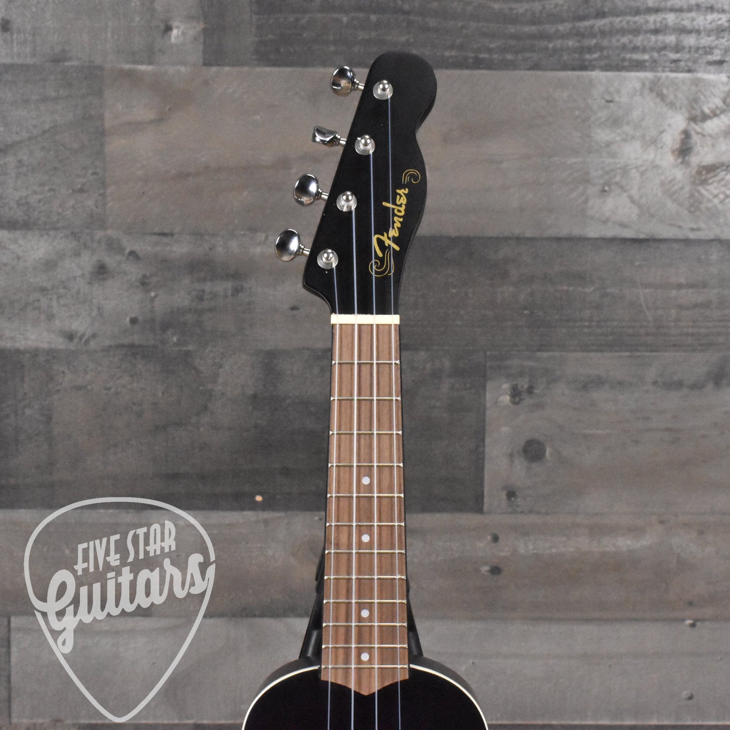 Fender Venice Soprano Ukulele with Walnut Fingerboard - Black