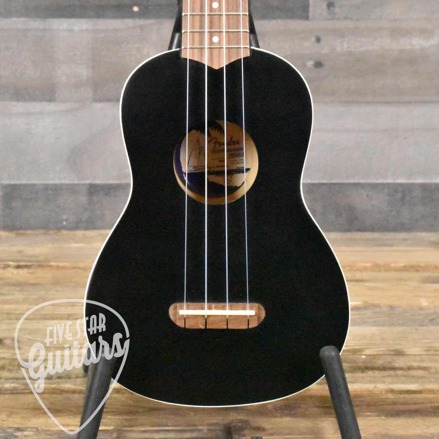 Fender Venice Soprano Ukulele with Walnut Fingerboard - Black