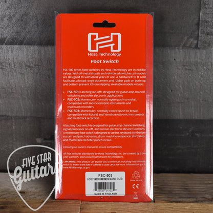 Hosa FSC-503 Momentary  Footswitch
