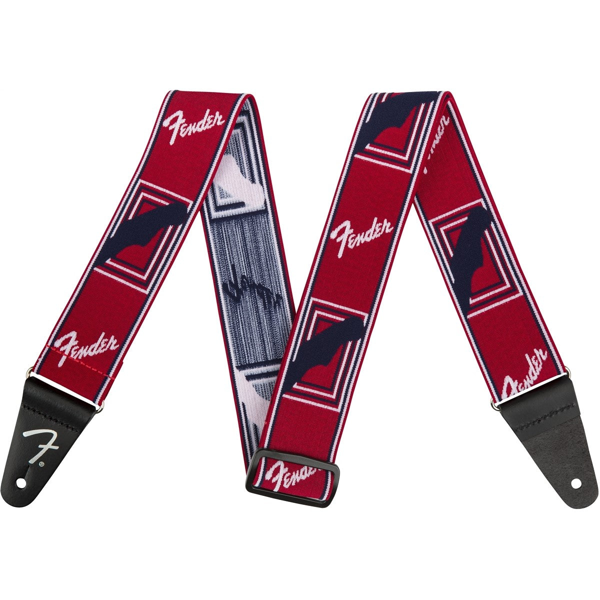 Fender Weighless Strap Monogram - Red/White/Blue