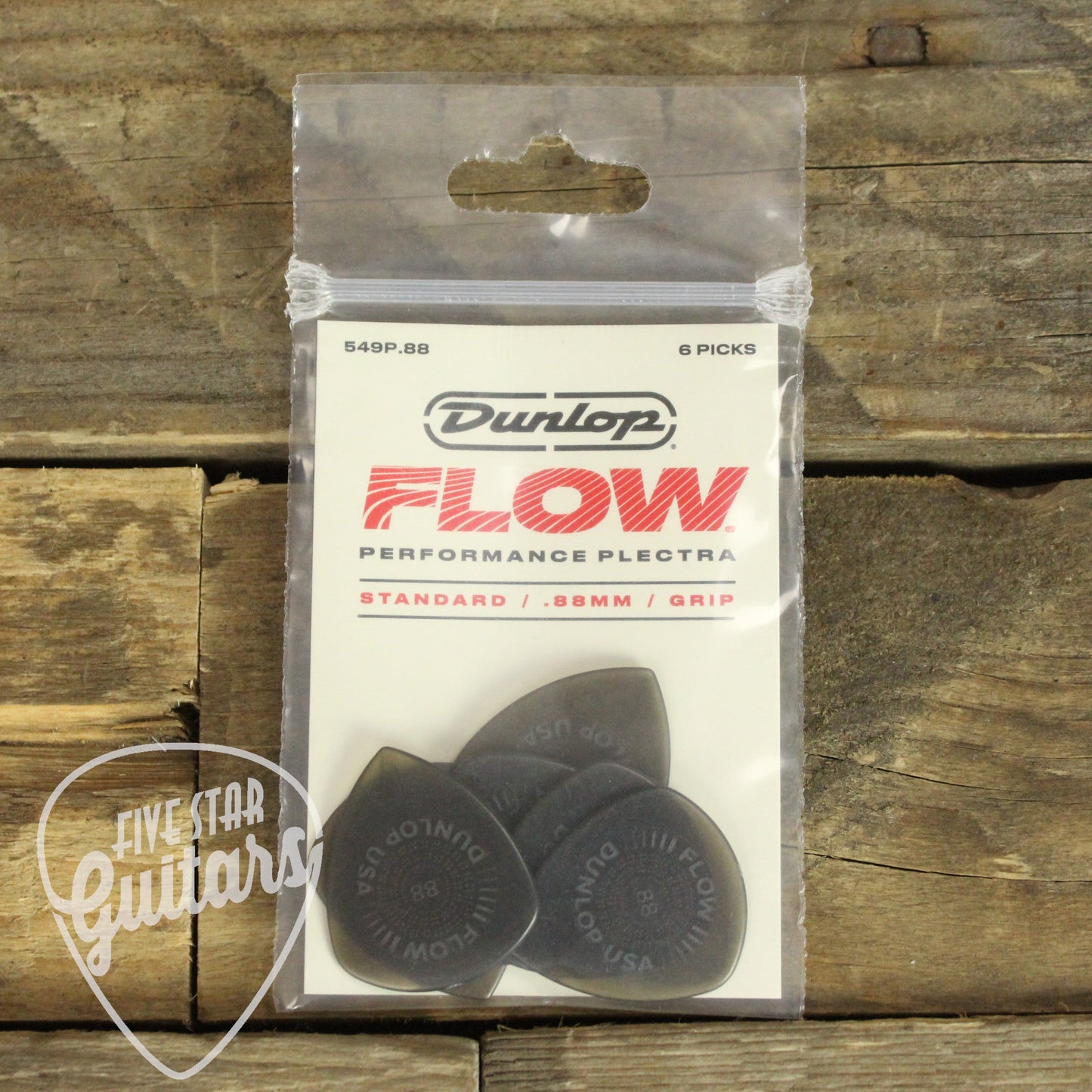 Dunlop Flow Standard .88mm Guitar Picks - 6 Pack - 549P088