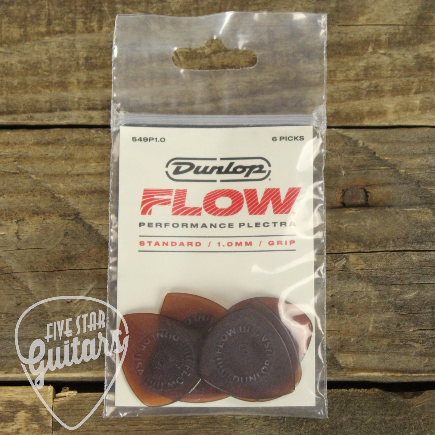 Dunlop Flow Standard 1.00mm Guitar Picks - 6 Pack - 549P100