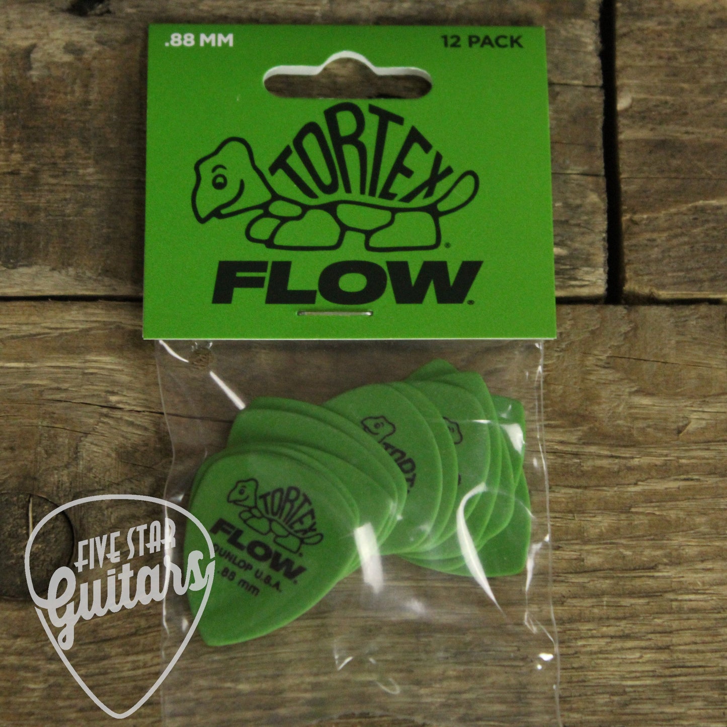 Dunlop Tortex Flow .88mm Guitar Picks - 12 Pack - 558P088