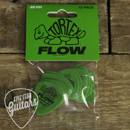 Dunlop Tortex Flow .88mm Guitar Picks - 12 Pack - 558P088