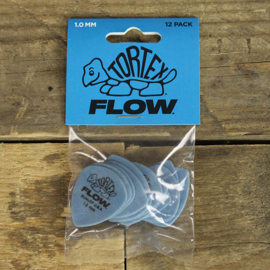 Dunlop Tortex Flow 1.0mm Guitar Picks - 12 Pack - 558P100