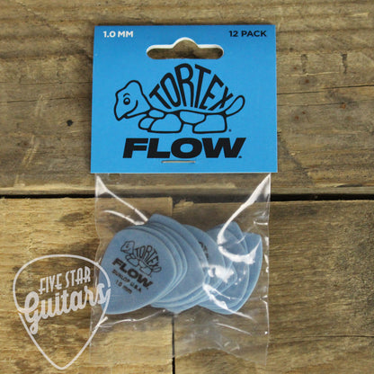 Dunlop Tortex Flow 1.0mm Guitar Picks - 12 Pack - 558P100