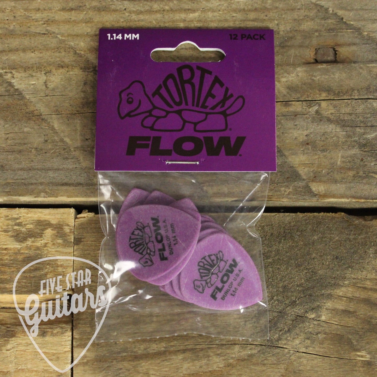 Dunlop Tortex Flow 1.14mm Guitar Picks - 12 Pack - 558P114