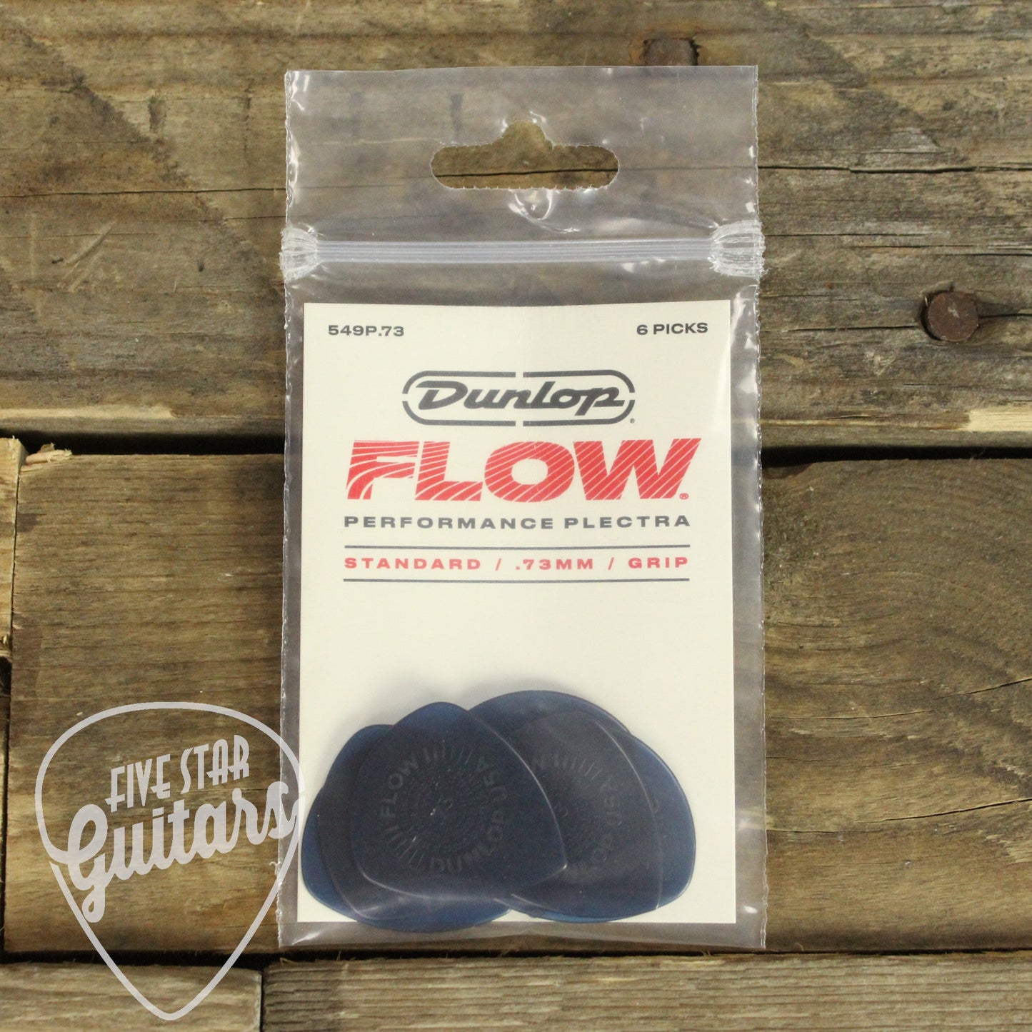 Dunlop Flow Standard .73mm Guitar Picks - 6 Pack - 549P073