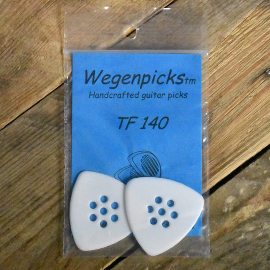 Wegenpicks 1.40mm White Triangular Guitar Pick - 2 Pack - TF140