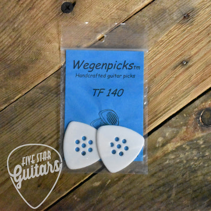 Wegenpicks 1.40mm White Triangular Guitar Pick - 2 Pack - TF140