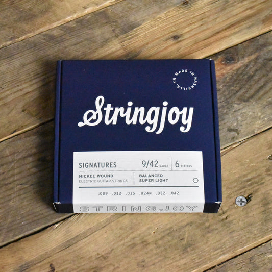 Stringjoy SJ-BAL9 Signatures Nickel Wound Electric Guitar Strings Balanced Super Light 9-42