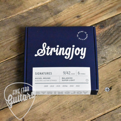 Stringjoy SJ-BAL9 Signatures Nickel Wound Electric Guitar Strings Balanced Super Light 9-42