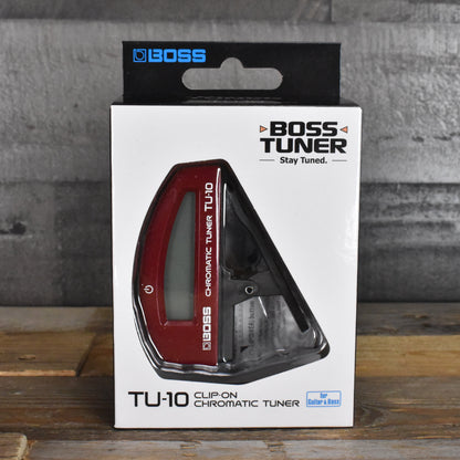 Boss TU-10 Clip On Chromatic Tuner - Red