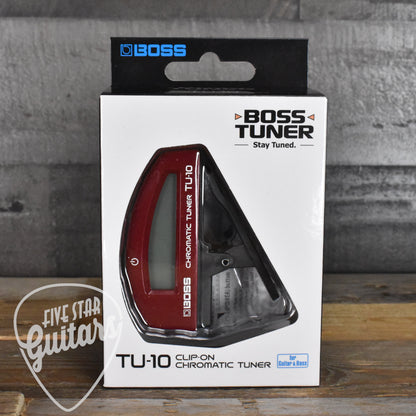 Boss TU-10 Clip On Chromatic Tuner - Red