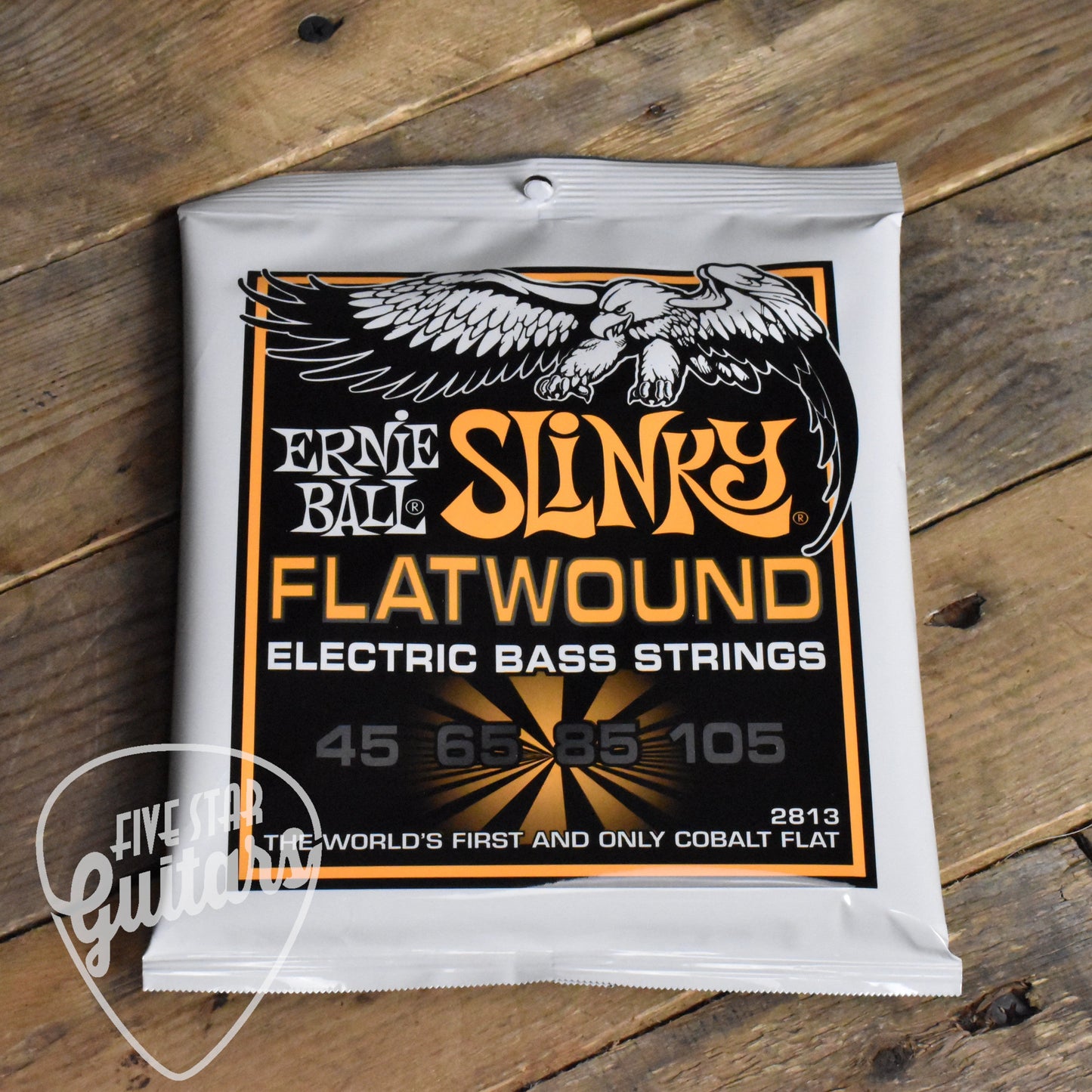 Ernie Ball P02813 Cobalt Hybrid Slinky Flatwound Electric Bass Strings - 45-105