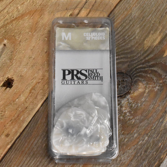 PRS Classic Celluloid White Medium Guitar Picks - 12 Pack