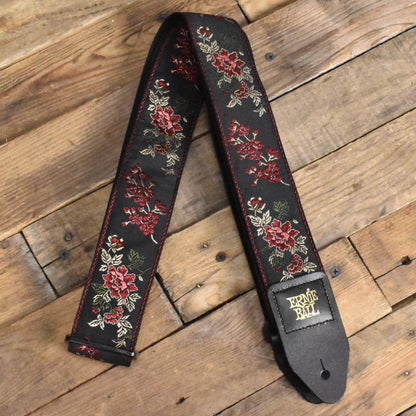 Ernie Ball P04142 Red Rose Jacquard Strap