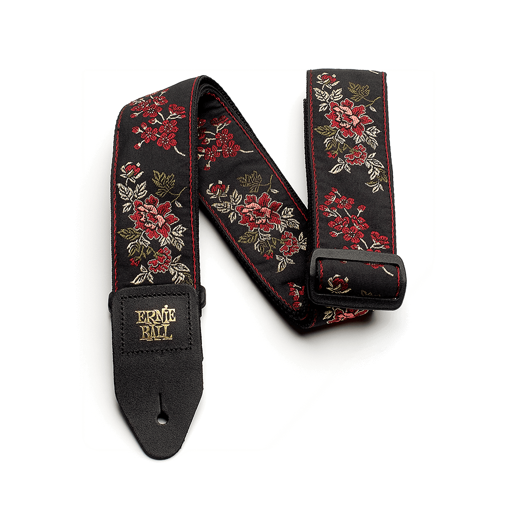 Ernie Ball P04142 Red Rose Jacquard Strap