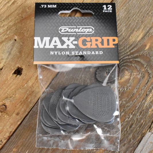 Dunlop Max-Grip Nylon Standard .73mm Guitar Picks - 12 Pack - 449P073