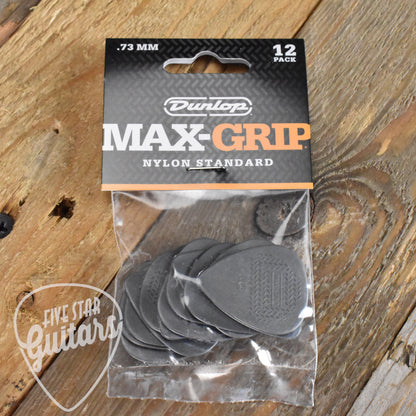 Dunlop Max-Grip Nylon Standard .73mm Guitar Picks - 12 Pack - 449P073