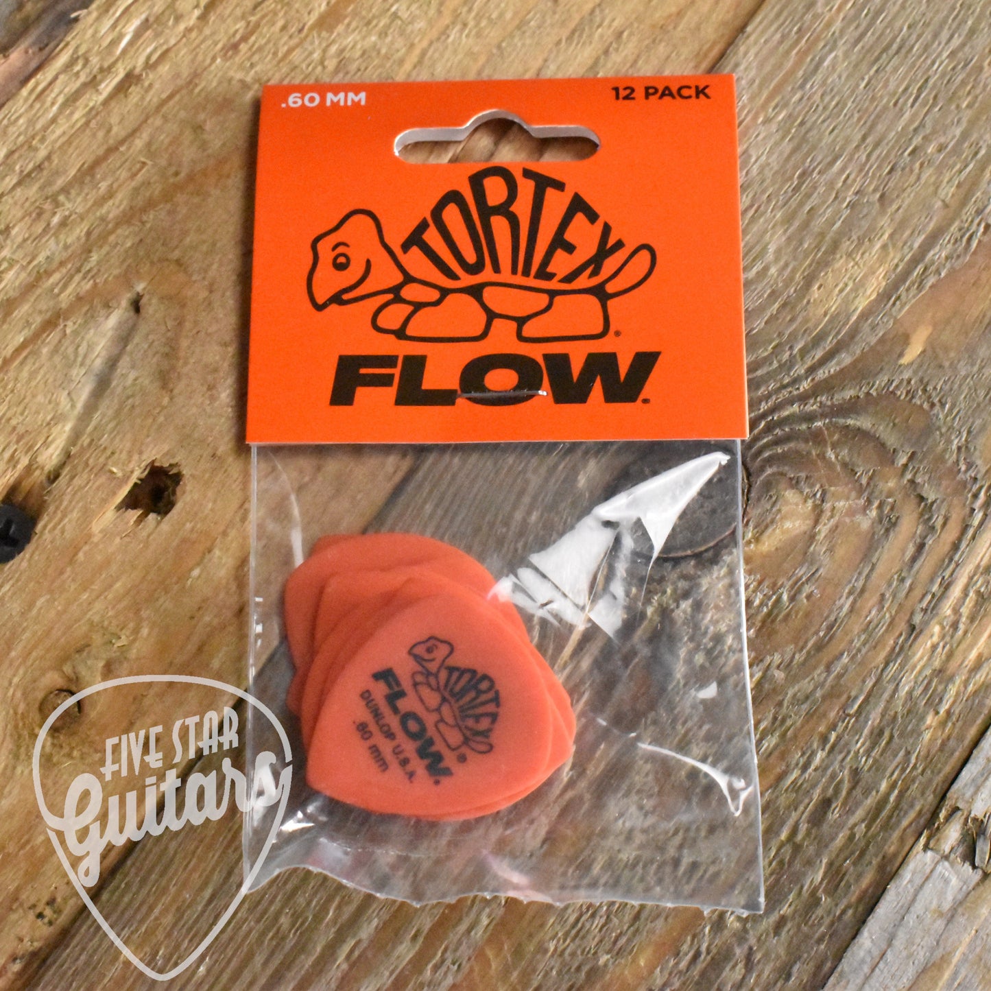 Dunlop Tortex Flow .60mm Guitar Picks - 12 Pack - 558P060