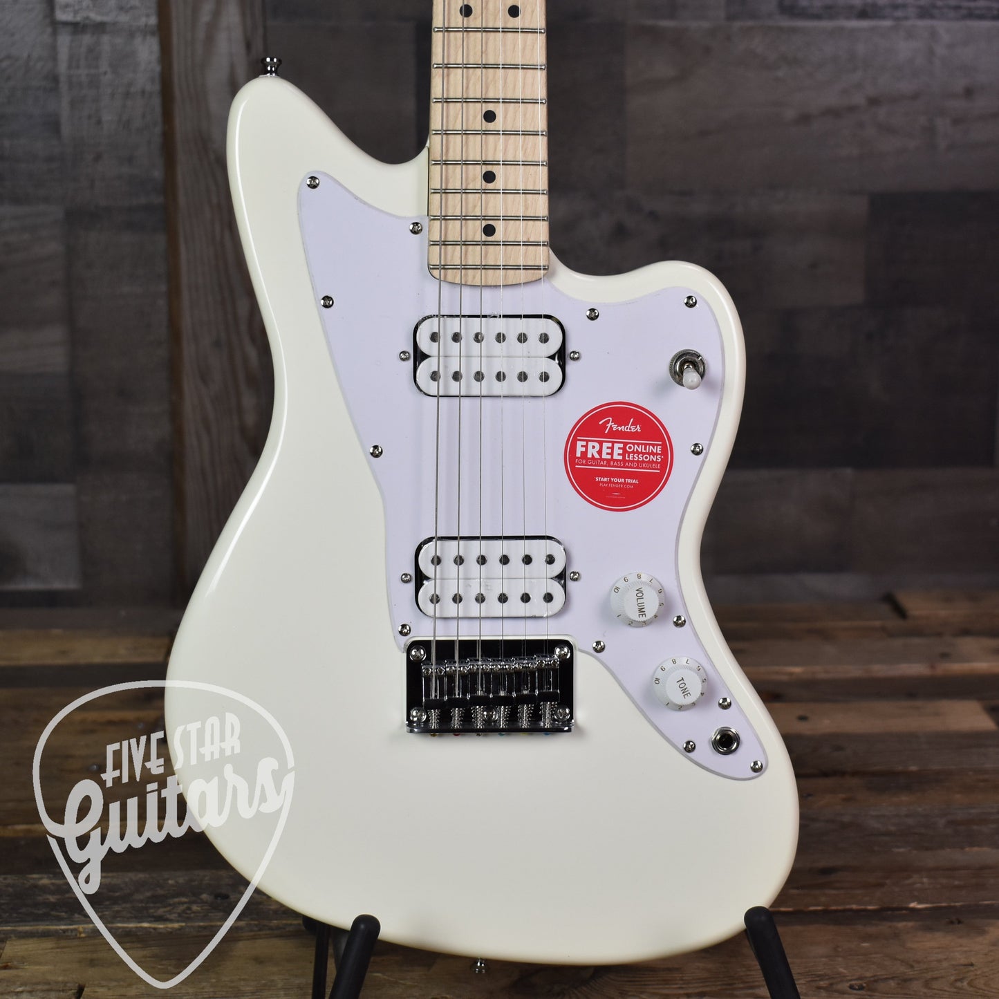 Squier Mini Jazzmaster HH Maple Fingerboard Olympic White