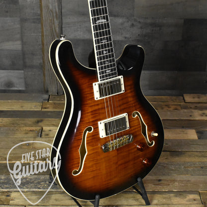 Paul Reed Smith SE Hollowbody II - Black Gold Burst with Hard Shell Case SN:1173