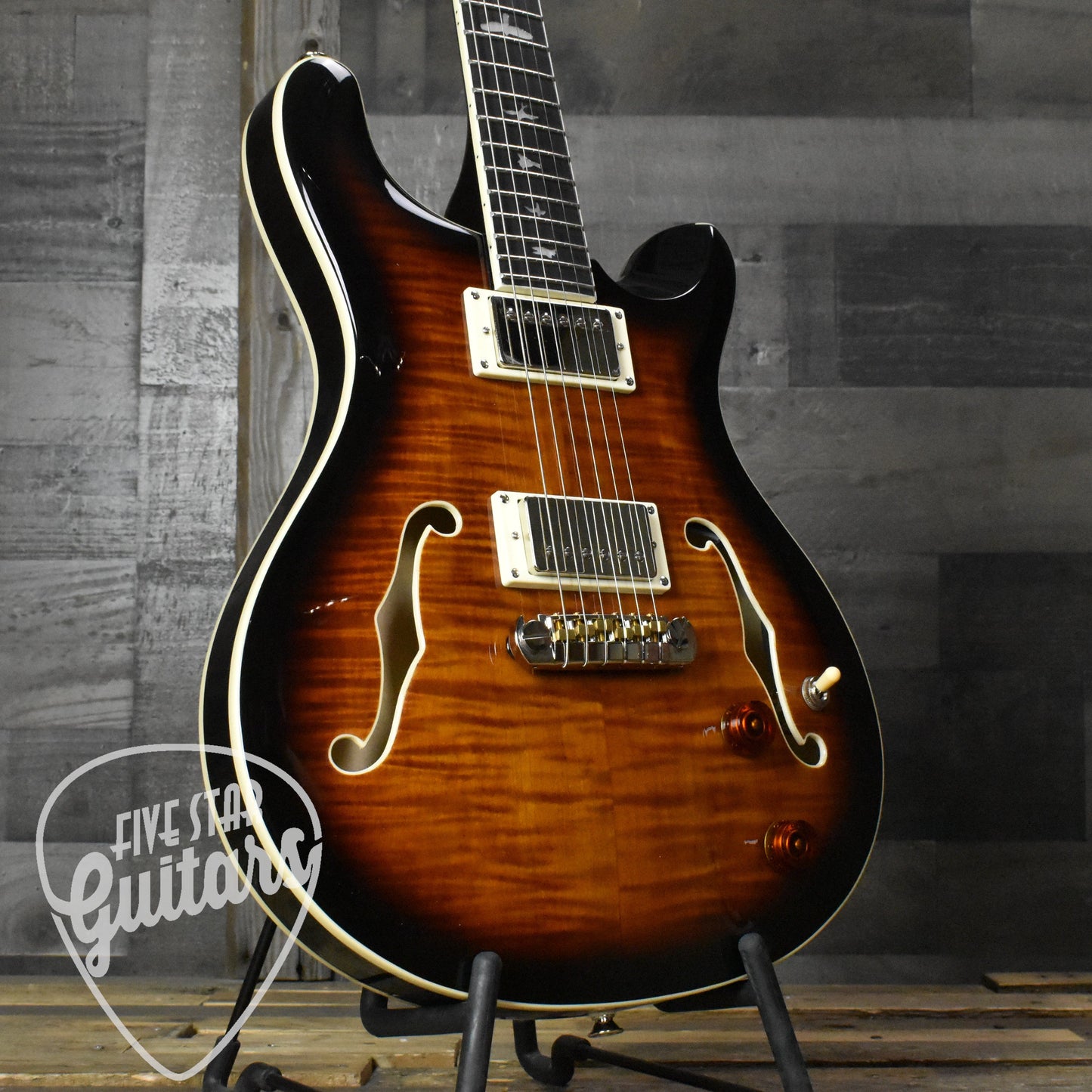 Paul Reed Smith SE Hollowbody II - Black Gold Burst with Hard Shell Case SN:1173