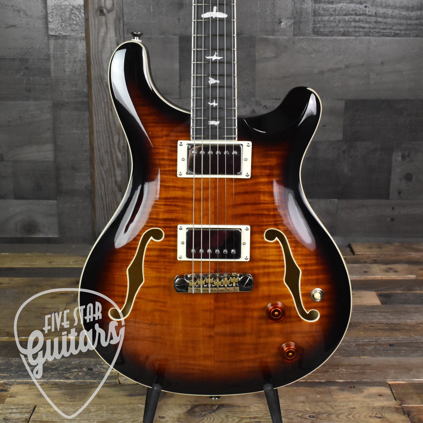 Paul Reed Smith SE Hollowbody II - Black Gold Burst with Hard Shell Case SN:1173