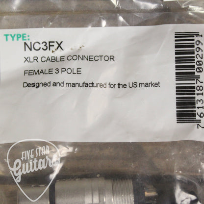 Neutrik 3-Pole Female XLR Cable Connector - NC3FX