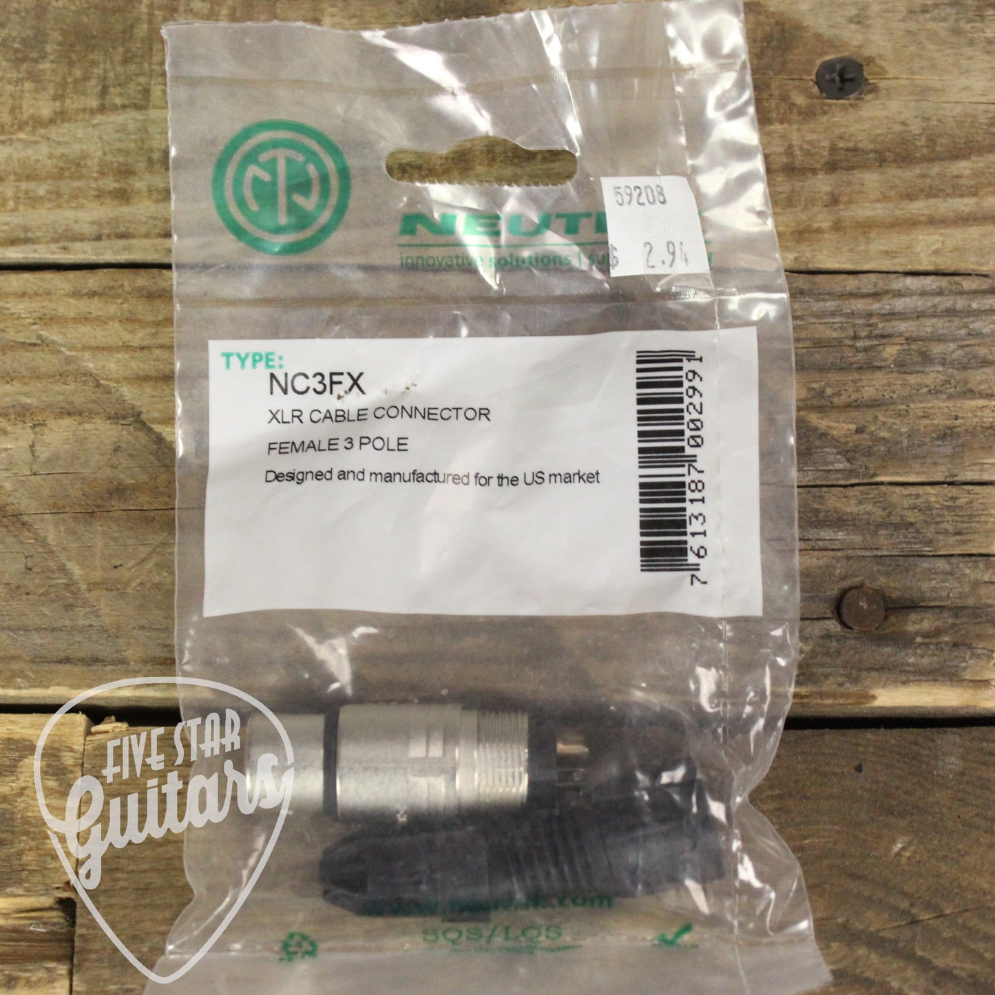 Neutrik 3-Pole Female XLR Cable Connector - NC3FX