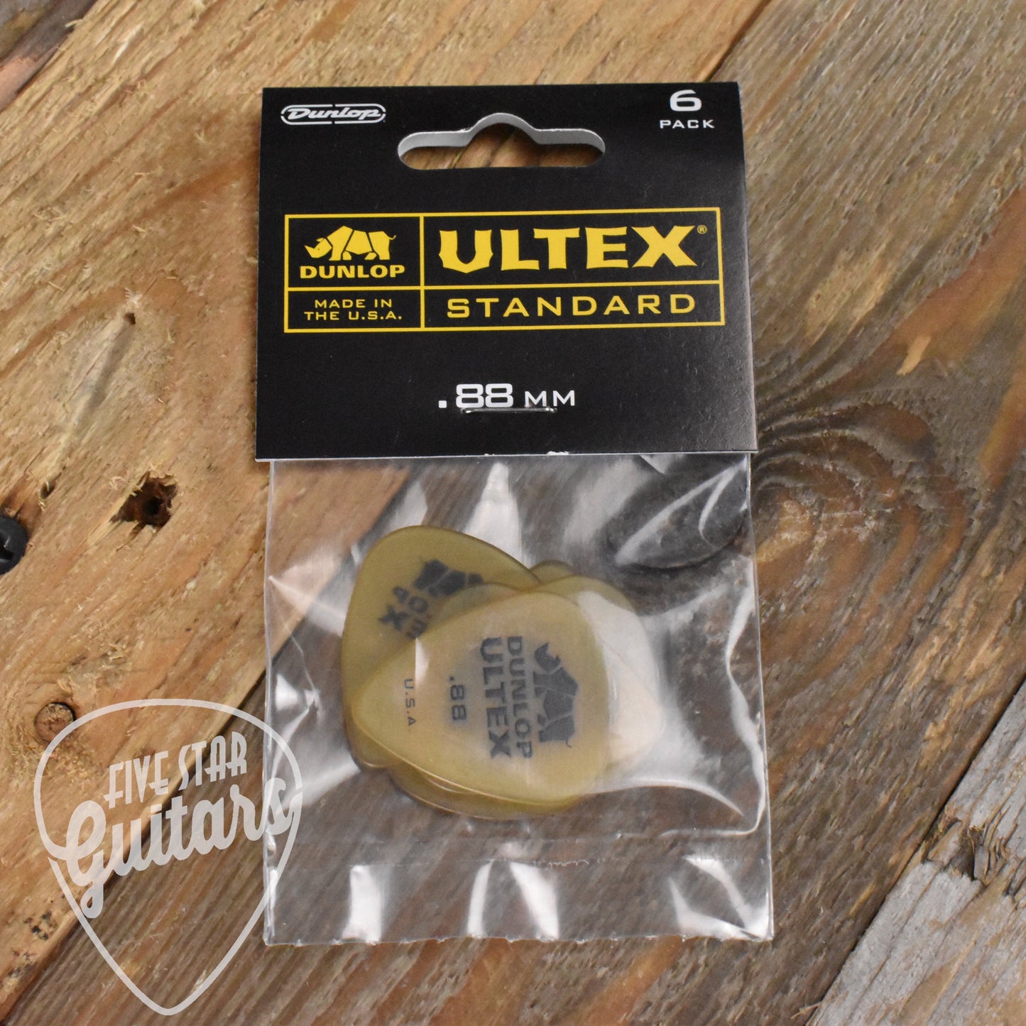 Dunlop Ultex Standard .88mm Guitar Picks - 6 Pack - 421P088