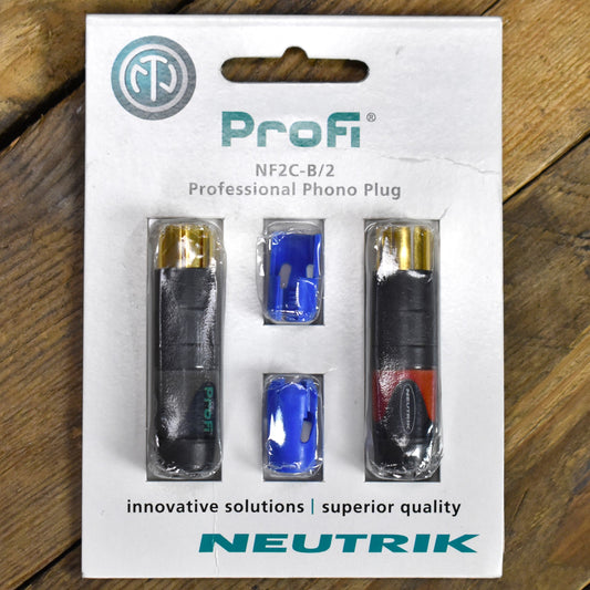 Neutrik NF2C-B/2 ProFi RCA Plug Pair