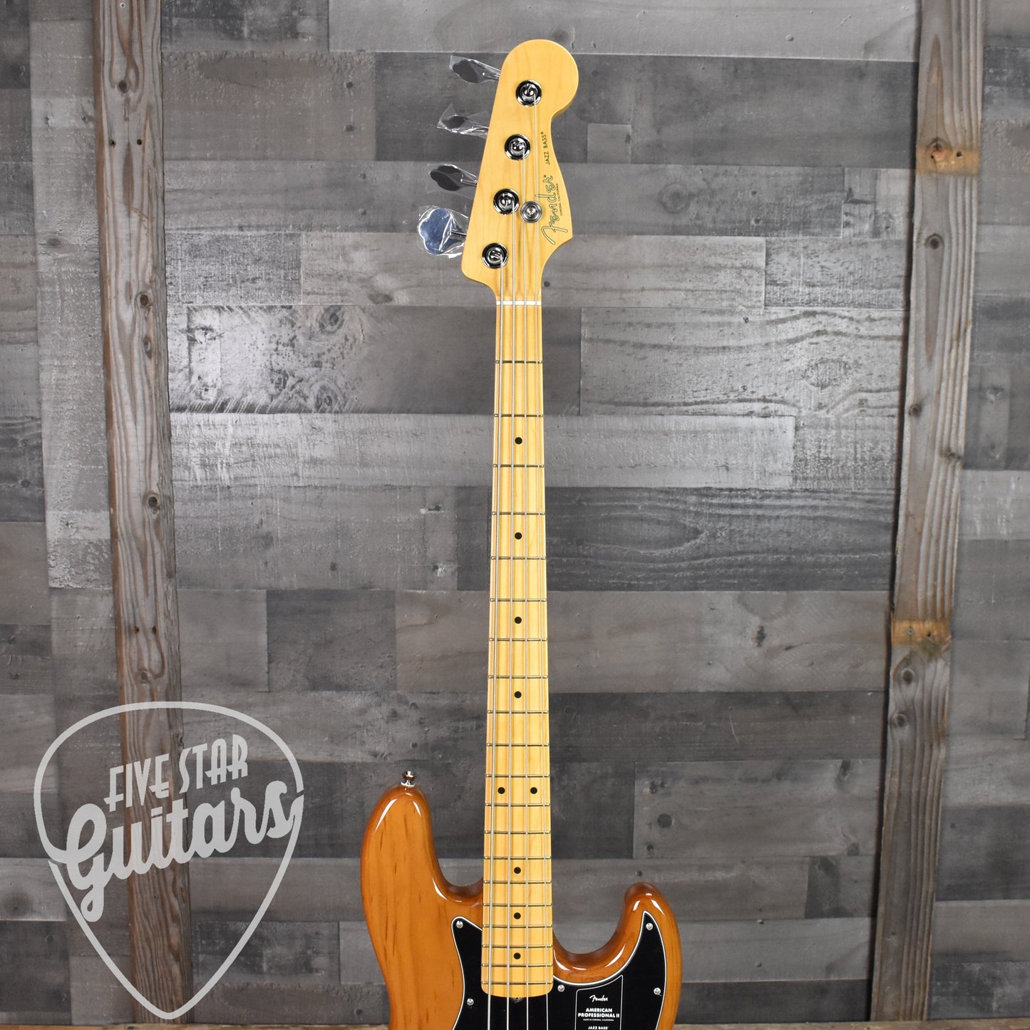 Fender American Professional II Jazz Bass, Maple Neck - Roasted Pine with Hard Shell Case