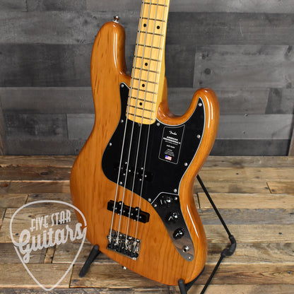 Fender American Professional II Jazz Bass, Maple Neck - Roasted Pine with Hard Shell Case