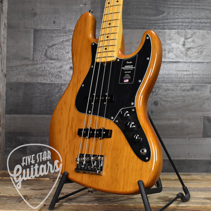 Fender American Professional II Jazz Bass, Maple Neck - Roasted Pine with Hard Shell Case