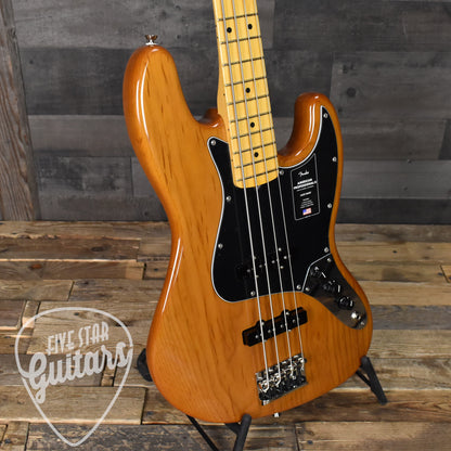 Fender American Professional II Jazz Bass, Maple Neck - Roasted Pine with Hard Shell Case