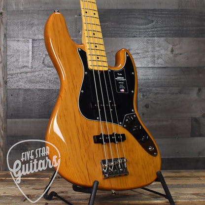 Fender American Professional II Jazz Bass, Maple Neck - Roasted Pine with Hard Shell Case