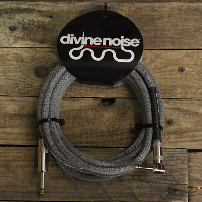Divine Noise Straight-Right Angle 15ft Instrument Cable - Shimmer Braided Sleeving
