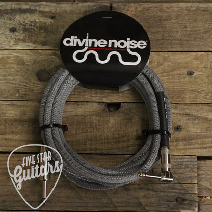 Divine Noise Straight-Right Angle 15ft Instrument Cable - Shimmer Braided Sleeving