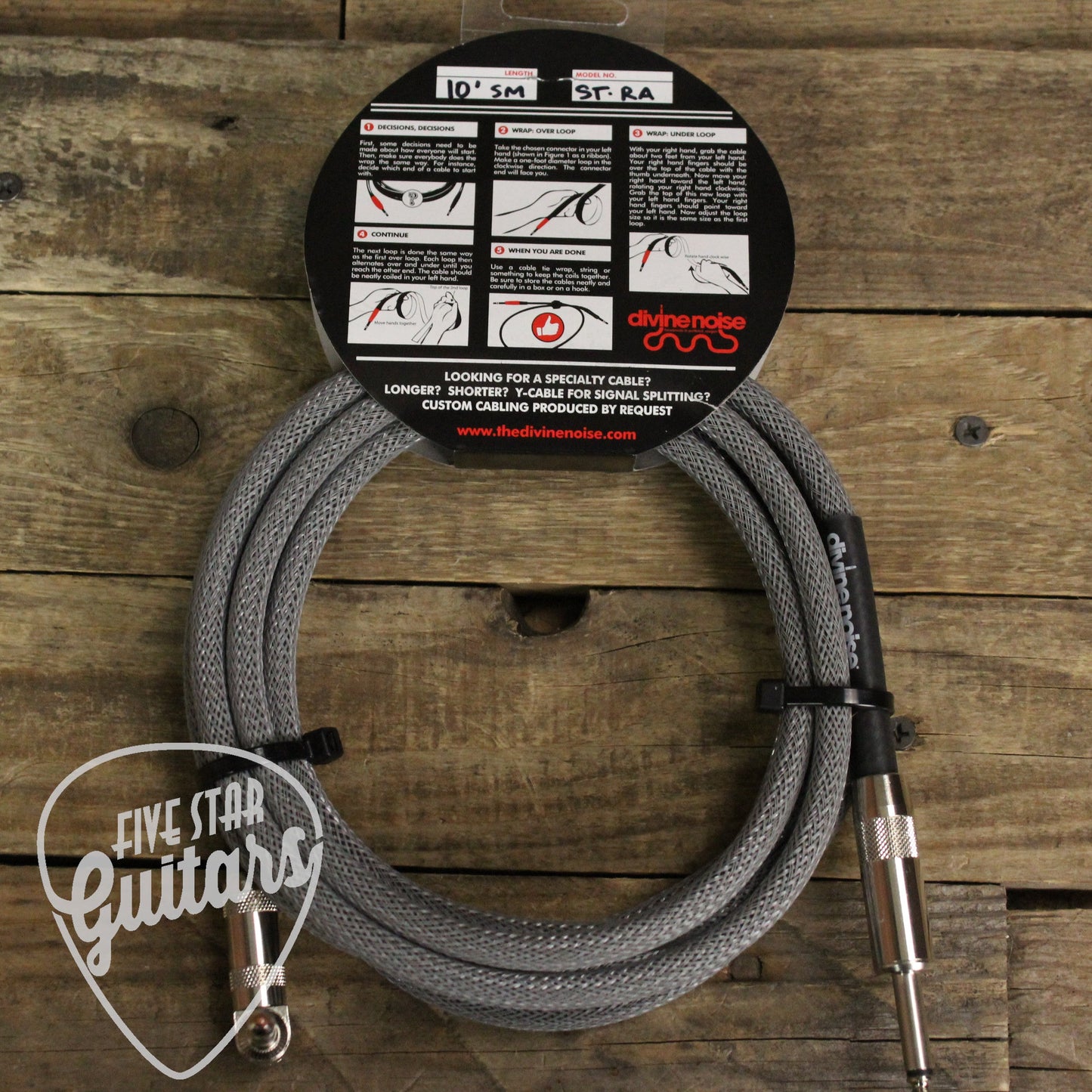 Divine Noise 10ft Tech Flex Cable - Straight to Right Angle - Shimmer