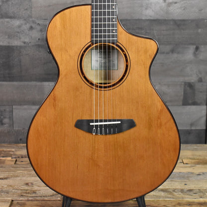 Breedlove Pursuit Exotic S Concert Nylon CE Red Cedar-Myrtlewood - Natural Gloss