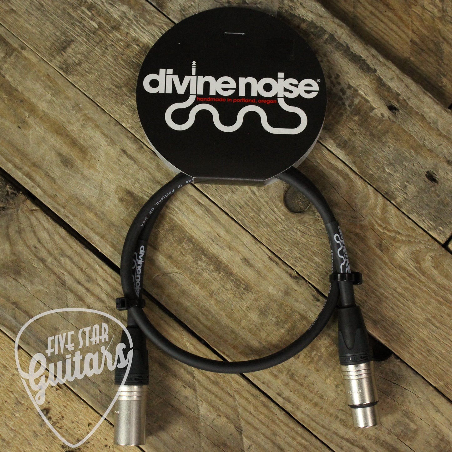 Divine Noise XLR Male to XLR Female 2.5' Microphone Cable - Black