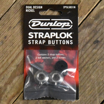 Dunlop Straplok Button - Nickel Pair