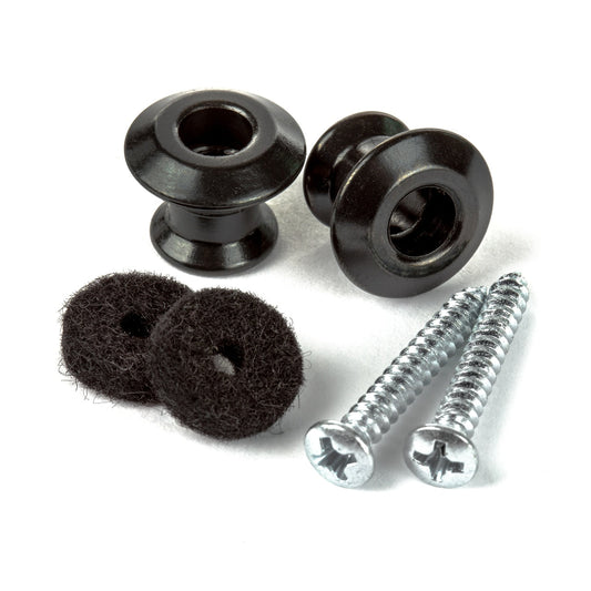 Dunlop Straplok Button - Black Pair