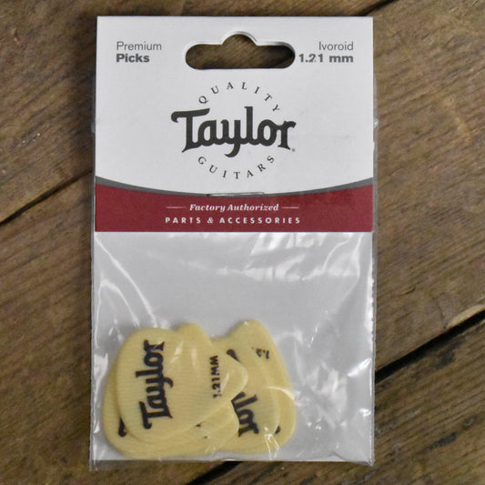 Taylor Premium Celluloid 351 Shape 1.21mm Ivoroid Guitar Picks - 6 Pack