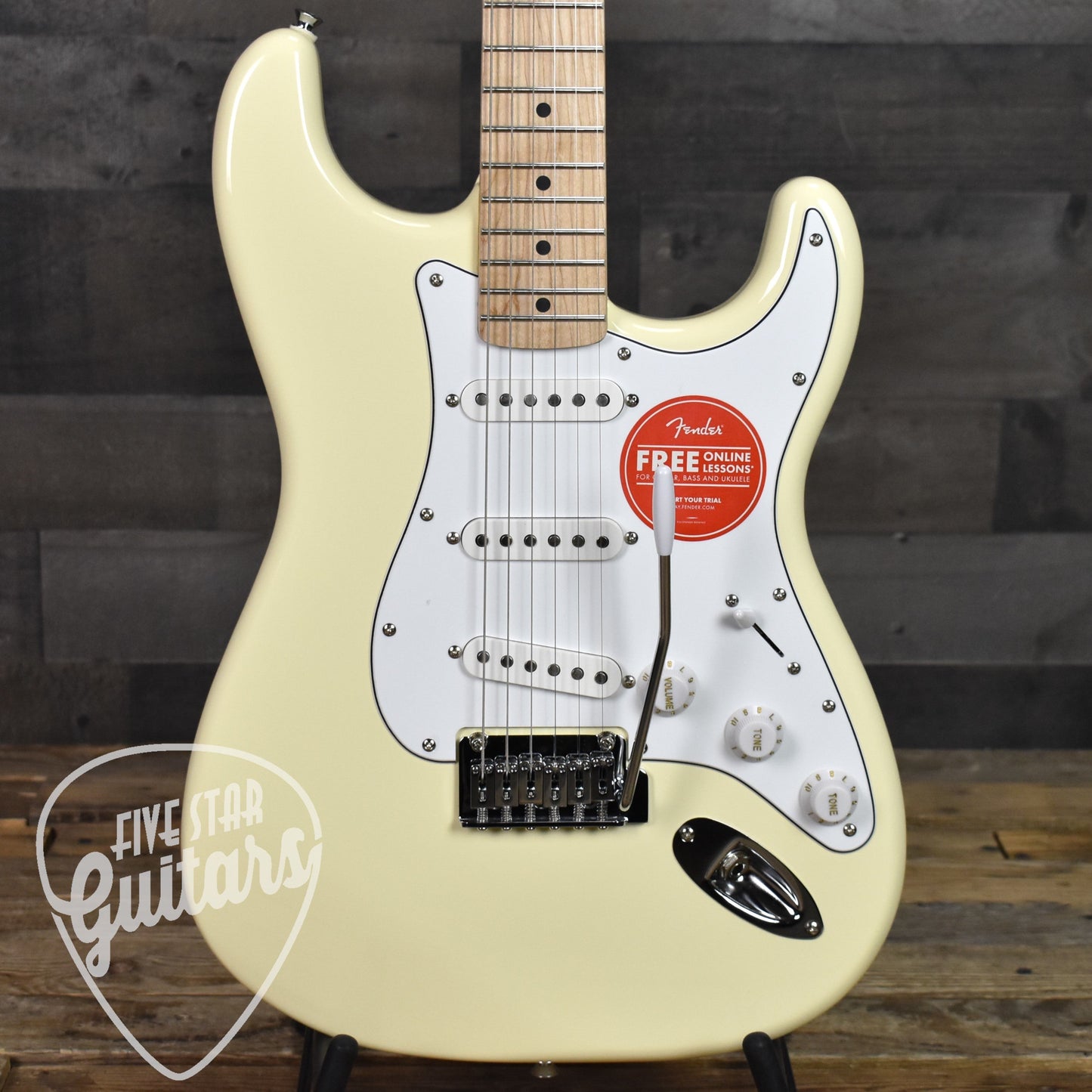 Squier Affinity Stratocaster Maple Fingerboard White Pickguard - Olympic White