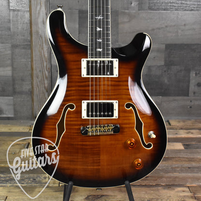 Paul Reed Smith SE Hollowbody II - Black Gold Burst with Hard Shell Case